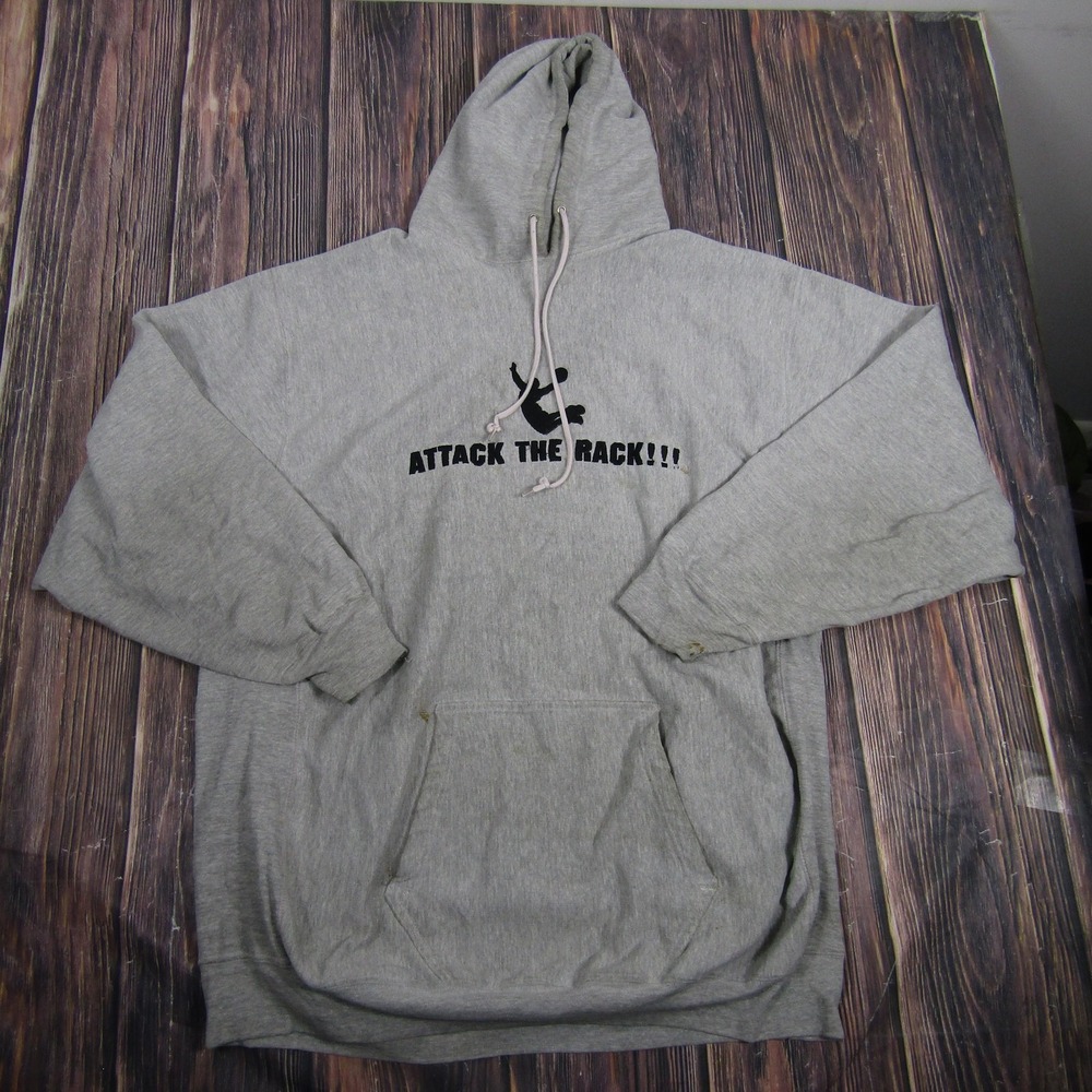 Steve and Barry's Hoodie Mens 2XL Attack The Rack Basketball‎ Pullover Stained